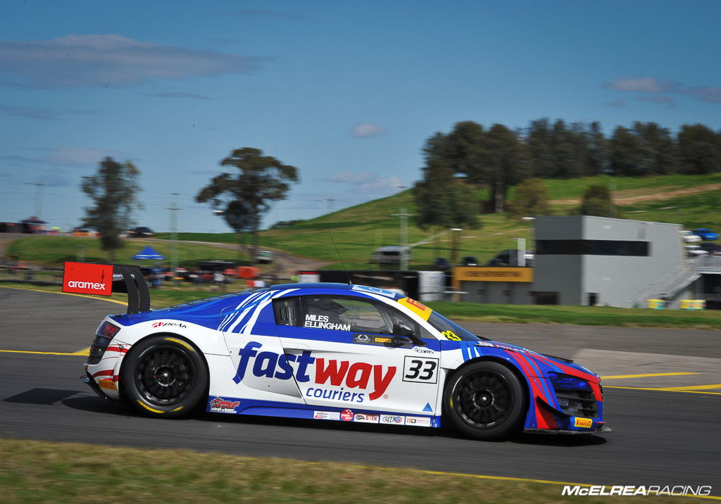 Tim Miles and Simon Ellingham in the Fastway Couriers Audi at Sydney Motorsport Park