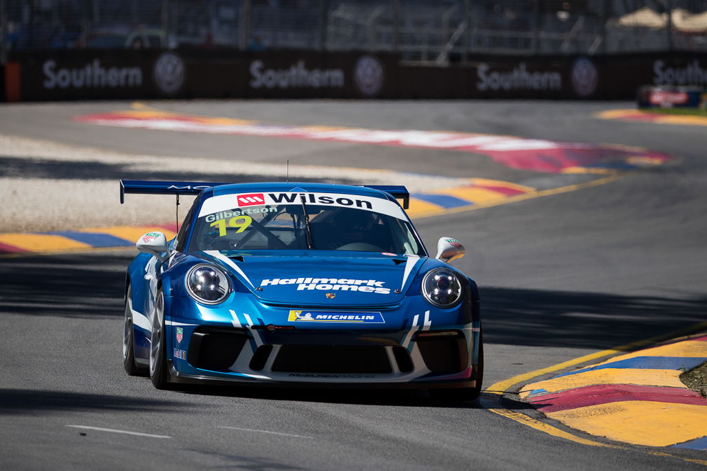 Anthony Gilbertson with McElrea Racing at the 2018 Porsche Carrera Cup Round 1