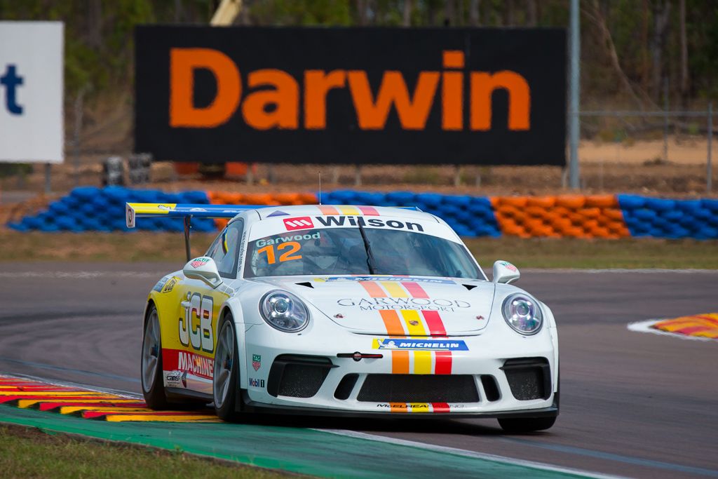 Adam Garwood with McElrea Racing at the Porsche Carrera Cup Darwin Hidden Valley
