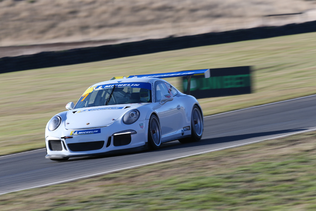 Ryan Suhle with McElrea Racing in the Porsche GT3 Cup Challenge at Symmons Plains in Tasmania
