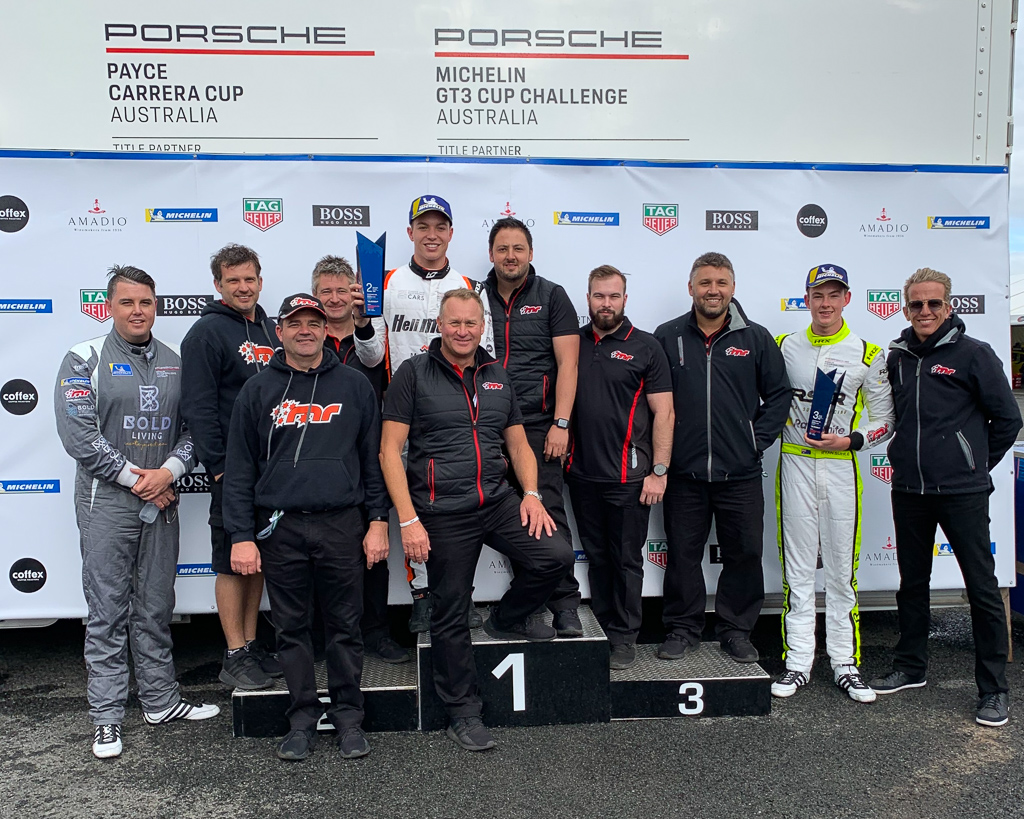 McElrea Racing in the Porsche GT3 Cup Challenge at Symmons Plains in Tasmania