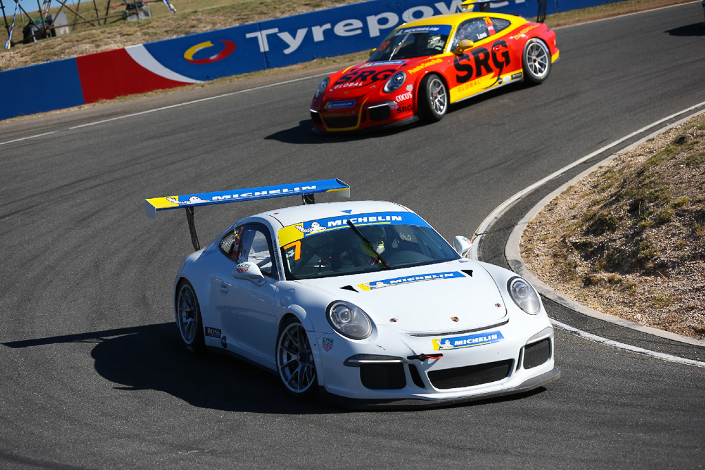 Ryan Suhle with McElrea Racing in the Porsche GT3 Cup Challenge at Symmons Plains in Tasmania