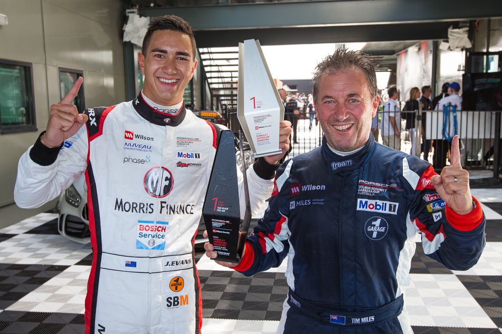 Tim Miles and Jaxon Evans with McElrea Racing in the Porsche Carrera Cup at the Australian Grand Prix