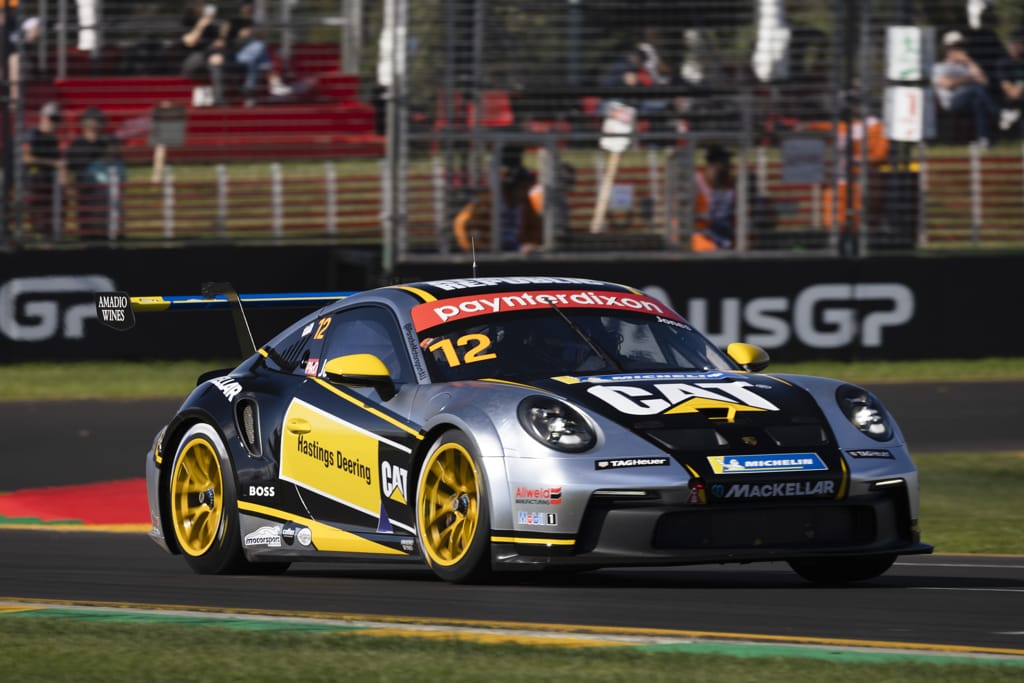 Harri Jones with McElrea Racing in the Porsche Carrera Cup Australian Grand Prix 2022