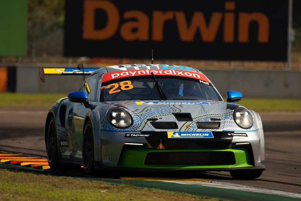Bayley Hall with McElrea Racing in the Porsche Carrera Cup at Darwin 2022