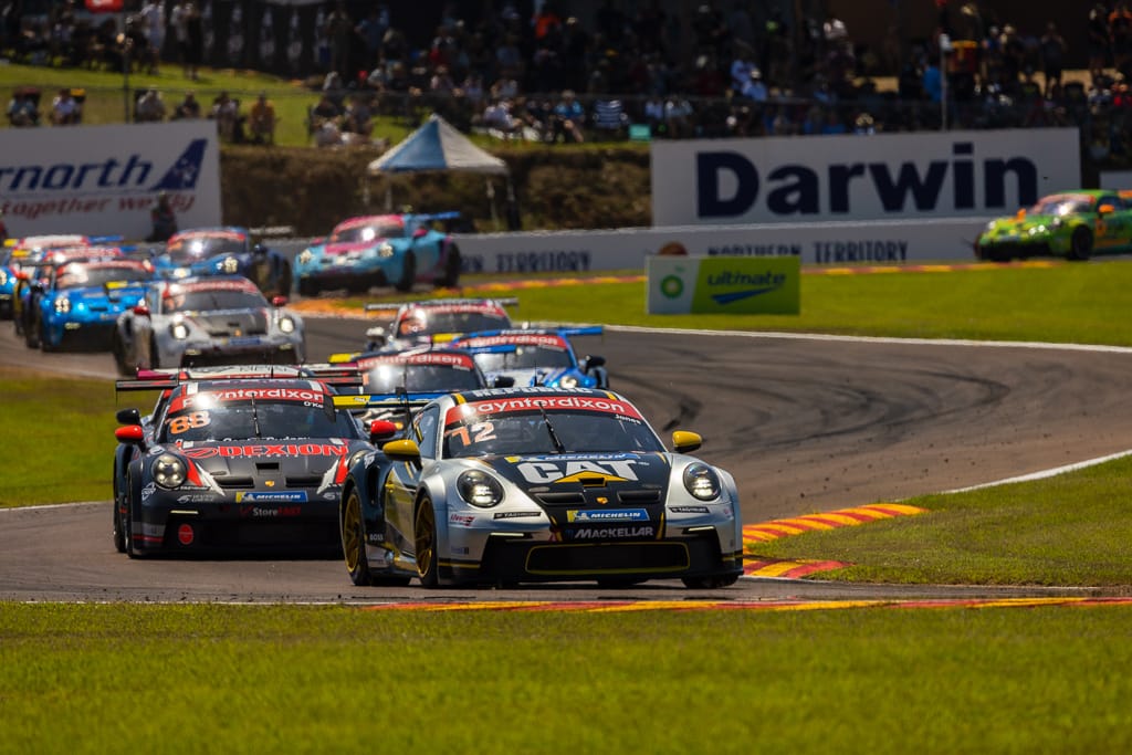 Harri Jones with McElrea Racing in the Porsche Carrera Cup at Darwin 2022